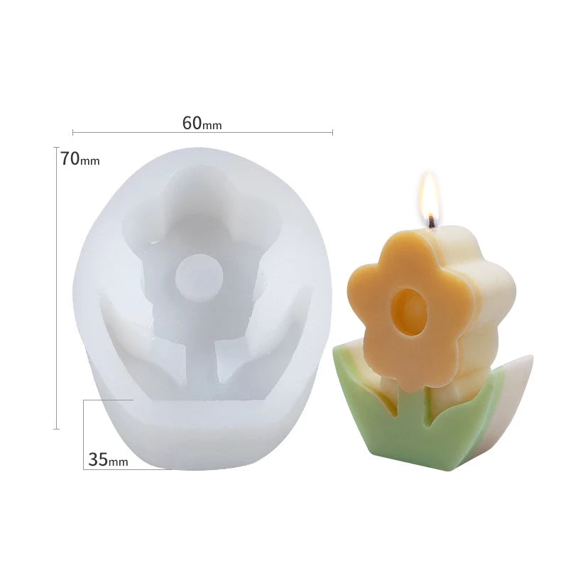 Tulip Flower DIY Epoxy Resin Mold Candle Tool Gift