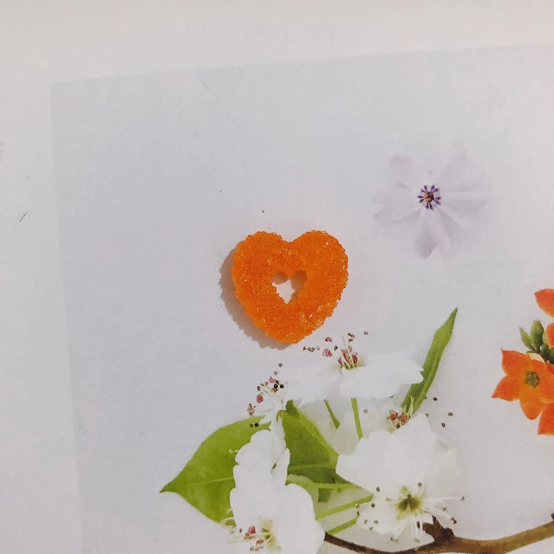 Sugar Hollow Love Peach Resin Patch DIY Jewelry Earrings 10pcs