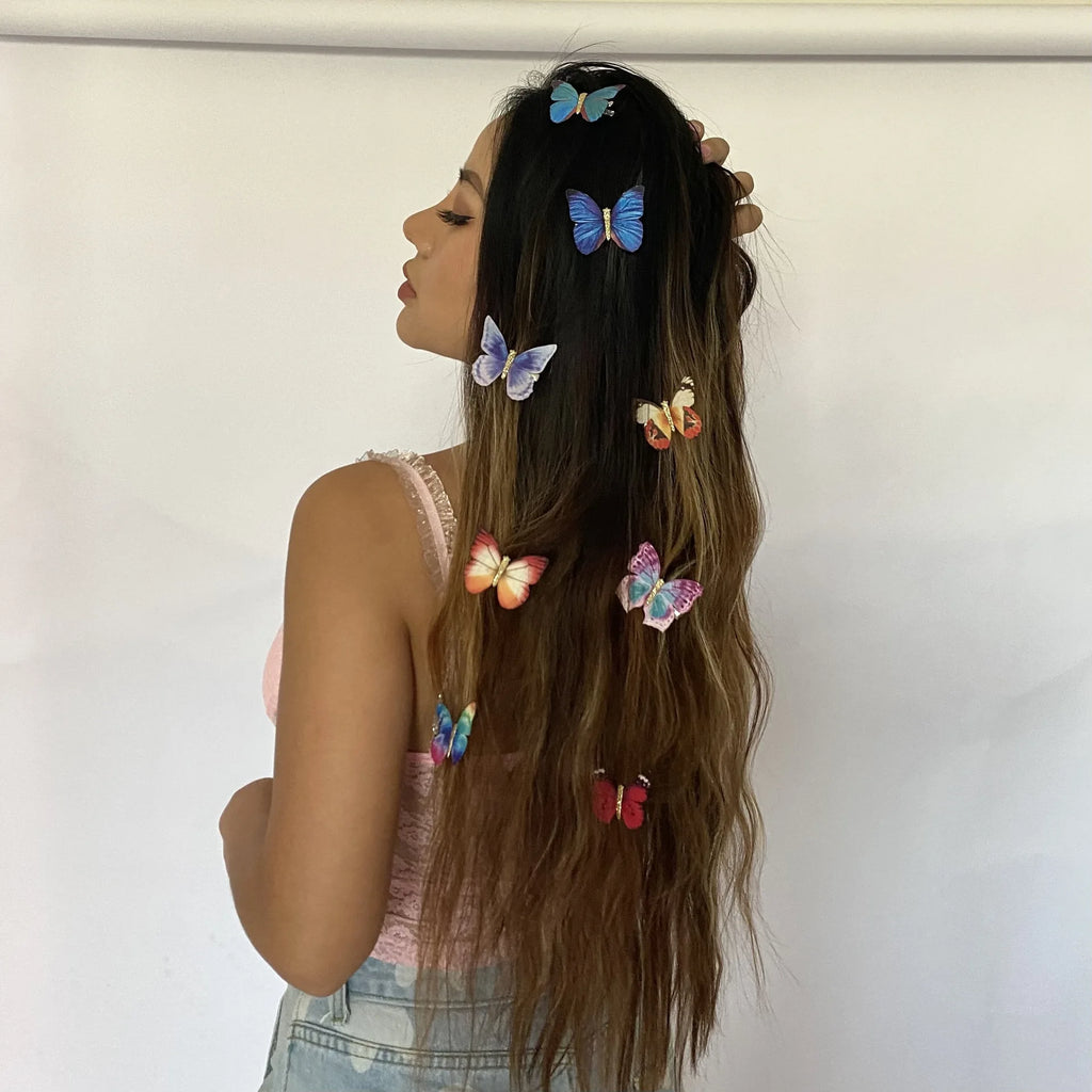 Sindlan Y2k Butterfly Hair Accessories Women Kpop Funny Jewelry Headbands