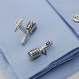 Singer Mic Cufflinks Red Copper Material Wholesale