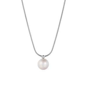 Single Big Pearl Necklace Female Neck Chain Clavicle Chain Short Sweater Chain