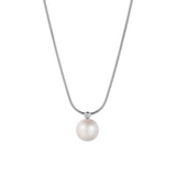 Single Big Pearl Necklace Female Neck Chain Clavicle Chain Short Sweater Chain