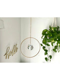 Brass Hoop Crystal Sun Catcher, Rainbow Window Hanging