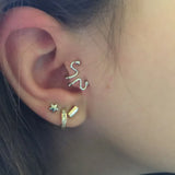 Alloy Branch Tragus Piercing Earring For Women Non Piercing Clip Earring
