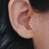 Alloy Branch Tragus Piercing Earring For Women Non Piercing Clip Earring