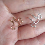 Alloy Branch Tragus Piercing Earring For Women Non Piercing Clip Earring