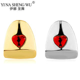 Heart Teeth Grillz For Women Men Tooth Cap Brace Crystal Piercing