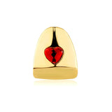 Heart Teeth Grillz For Women Men Tooth Cap Brace Crystal Piercing