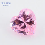 High Quality Heart Shape Pink CZ Stone 4-12mm