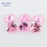 High Quality Heart Shape Pink CZ Stone 4-12mm