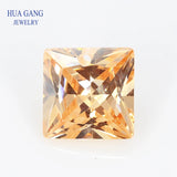 AAAAA Champagne CZ Stone 4x4~12x12mm High Quality