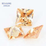 AAAAA Champagne CZ Stone 4x4~12x12mm High Quality