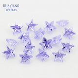 AAAAA Lavender CZ Stone 4-10mm Star Shape