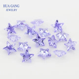 AAAAA Lavender CZ Stone 4-10mm Star Shape
