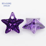 AAAAA Purple CZ Stone Star Shape 4-10mm High CZ