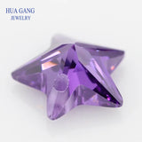 AAAAA Purple CZ Stone Star Shape 4-10mm High CZ