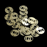 Hollow LOVE Brass Disc Earrings Necklace Pendant 0.8*14mm