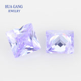 4x4~12x12 High Lavender CZ Stones Square Shape