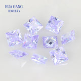 4x4~12x12 High Lavender CZ Stones Square Shape