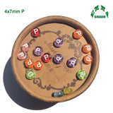 Transparent 4*7mm Letter Beads 200pcs Acrylic Round Bead Jewelry Making