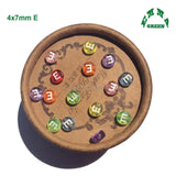 Transparent 4*7mm Letter Beads 200pcs Acrylic Round Bead Jewelry Making