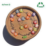 Transparent 4*7mm Letter Beads 200pcs Acrylic Round Bead Jewelry Making