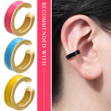 Neon Green Yellow One Ear Cuff U Clip Earrings