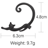 Punk Style Silver Plated Cat Post Earring Cartoon Ear Cuff