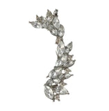Punk Rhinestone Stud Earrings Silver Ear Line Earring