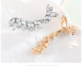 Punk Rhinestone Stud Earrings Silver Ear Line Earring
