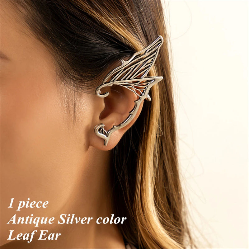 Leaf Fairy Ear Cuff Earring Antique Gothic Halloween Earcuff