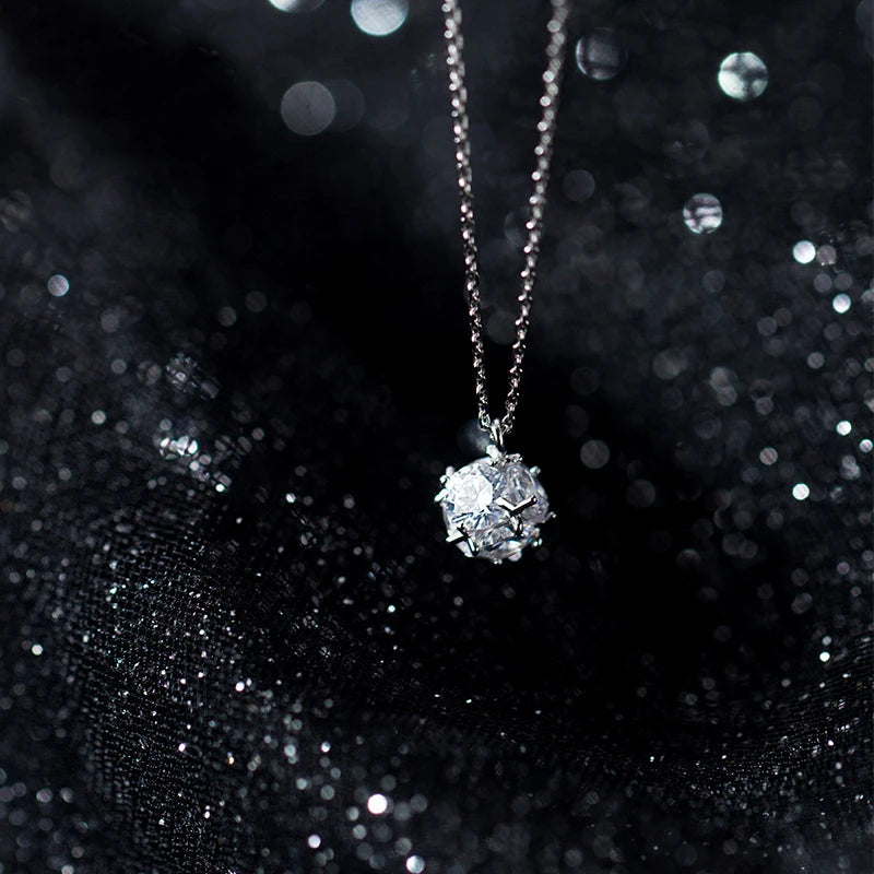925 Silver CZ Necklace for Women