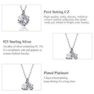 925 Silver CZ Necklace for Women