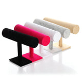 Velvet Bracelet Chain Watch T-Bar Rack Jewelry Display Stand
