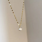 Zircon 925 Sterling Silver Choker Necklace For Women Girl Fine Jewelry