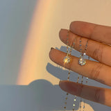 Zircon 925 Sterling Silver Choker Necklace For Women Girl Fine Jewelry