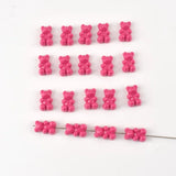 Single Bear Acrylic Beads for Jewelry Making, Vertical Hole