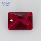 5# Ruby Corundum Rectangle Shape Synthetic Corundum Gems for Jewelry