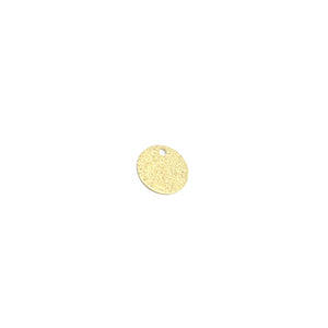 Brass Double-Sided Flash Sand Round Pendant DIY Material