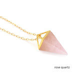 Sinhot Purple Quartz Pyramid Necklace