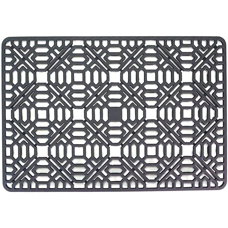 Silicone Grey Sink Mat Kitchen Sink Protector, Non-Slip Heat Resistant