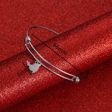 Sint Maarten & Saint-Martin Island Map Charm Bangles Bracelet