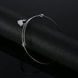 Sint Maarten & Saint-Martin Island Map Charm Bangles Bracelet