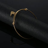 Sint Maarten & Saint-Martin Island Map Charm Bangles Bracelet