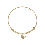 Sint Maarten & Saint-Martin Island Map Charm Bangles Bracelet