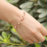 925 Silver Bracelets for Women Girls 17cm+2.5cm Matte Beads