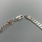 925 Silver Cuban Chain Bracelet Real Silver Fine Jewelry