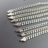 925 Silver Cuban Chain Bracelet Real Silver Fine Jewelry