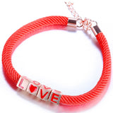 925 Silver Red Rope Lucky Bracelet Anklet for Girls