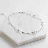 925 Silver Snake Chain Bracelet for Women Girls 16.5cm+3.5cm